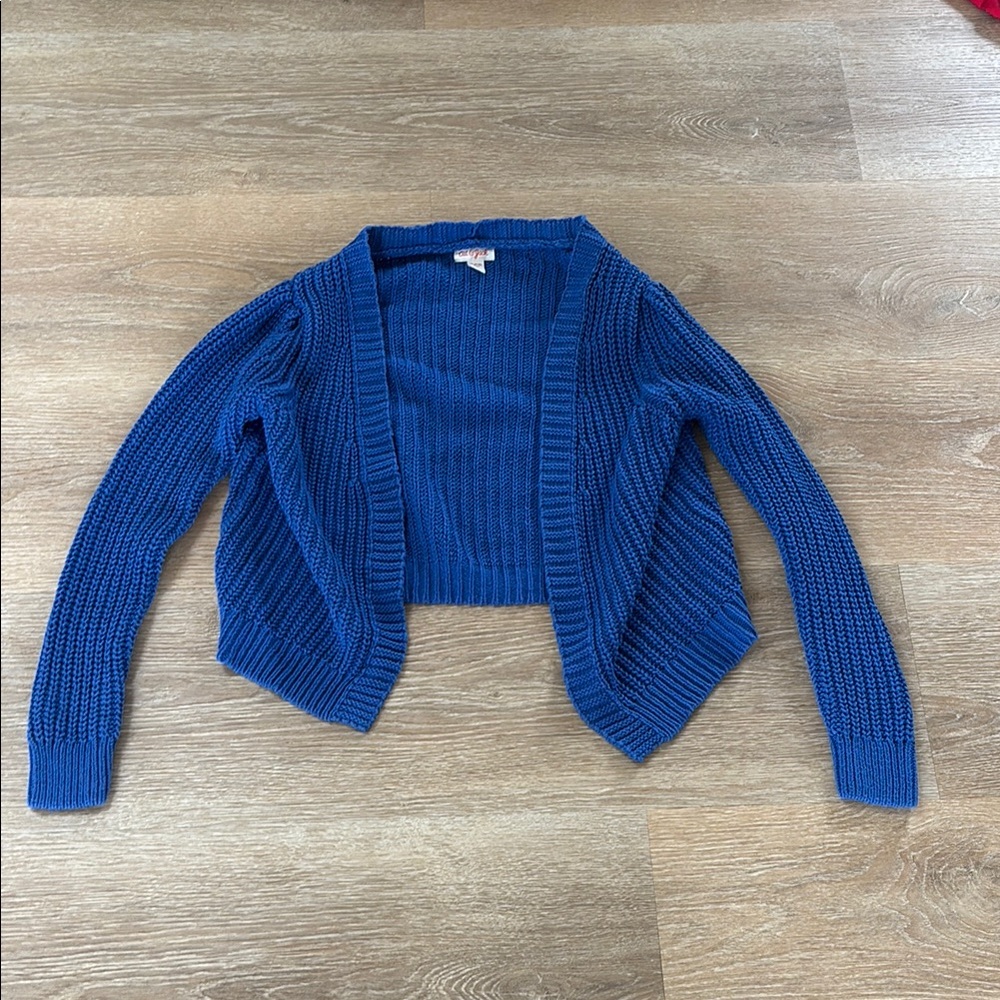 Cat & Jack Blue Cardigan Sweater with Open Front